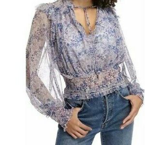 NWOT Free People Twyla Top in Lavender Size Large